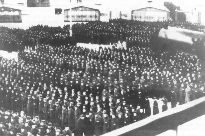 Roll call at Sachsenhausen